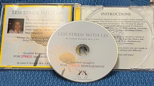 A cd with instructions for stress management.